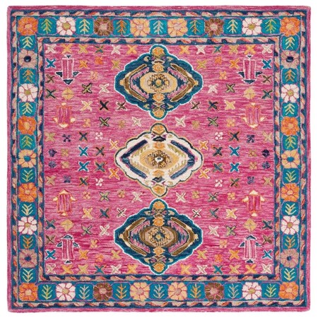 Safavieh 7 x 7 ft. Aspen Square Rug Red & Blue APN527Q-7SQ